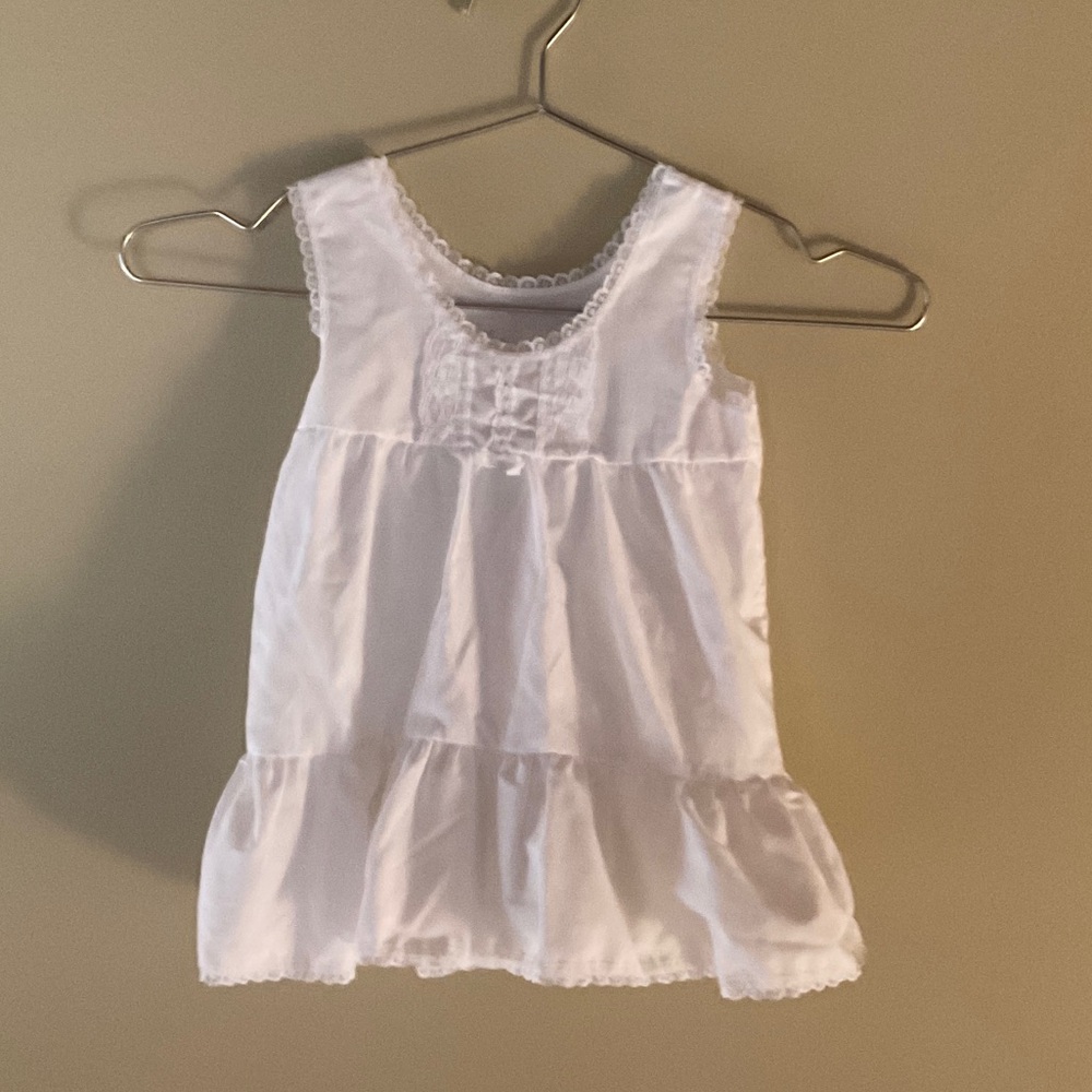 Elegant White Sleeveless Kids Dress